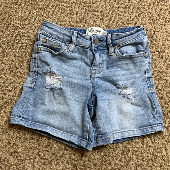 revery kids Bottoms Revery Kids Distressed Jean Shorts Poshmark